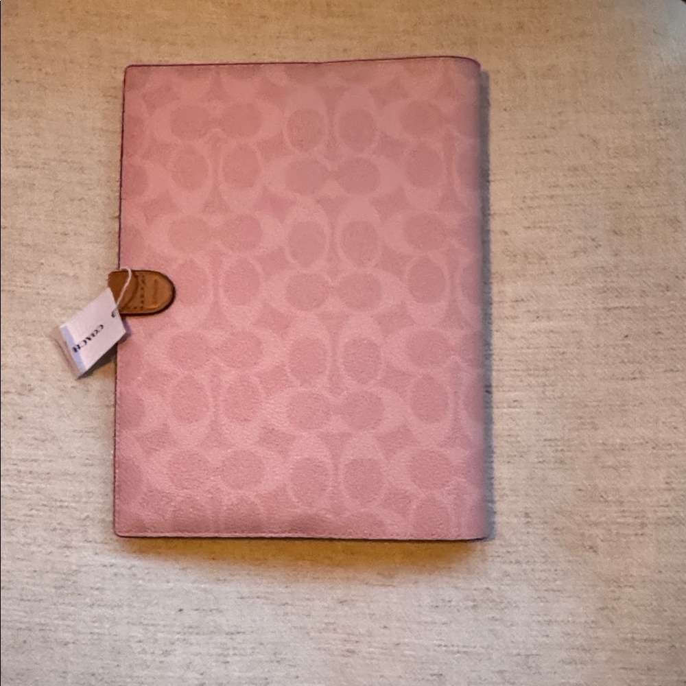 Coach Powder Pink Signature Pattern Notebook Cover - Picture 2 of 5